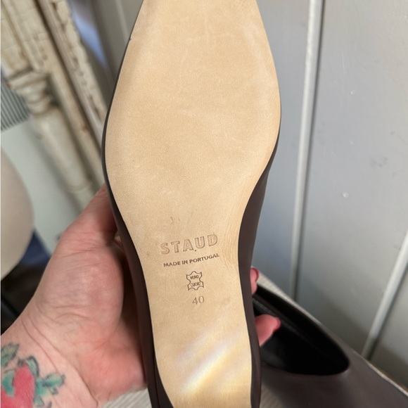 Staud Wally Espresso Brown Leather Mules - Picture 9 of 9